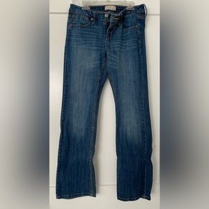 Banana Republic-BootCut-Rear Flap Pocket-Medium Washed-Mid Rise Jeans-27/4 Short